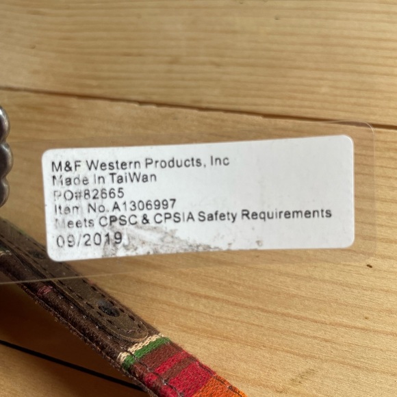 Ariat Western Girls Belt Kids Serape Oval Silver Conchos Multi Colored A1306997 - Picture 6 of 10